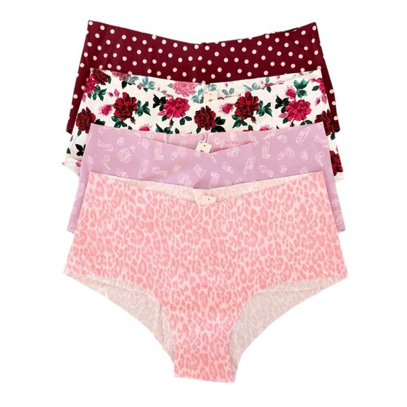 Victoria's Secret Cheeky Panties Womens Large L No Show LOT OF 4 VS Smooth Panty - Picture 1 of 8